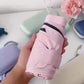 Mini Pocket Umbrella Small Sun Rain Umbrella Vinyl Folding Umbrella UV Ultraviolet Protection Sun Shade Pocket Parasol Capsule (COLOUR RANDOM)