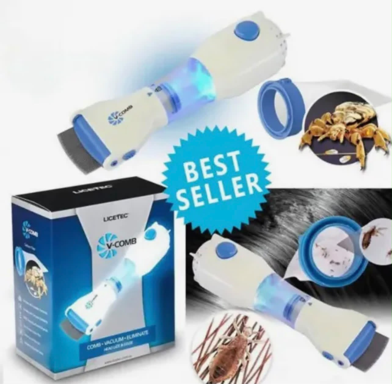 V Comb - Anti Lice Electric Comb - Head Lice Machine