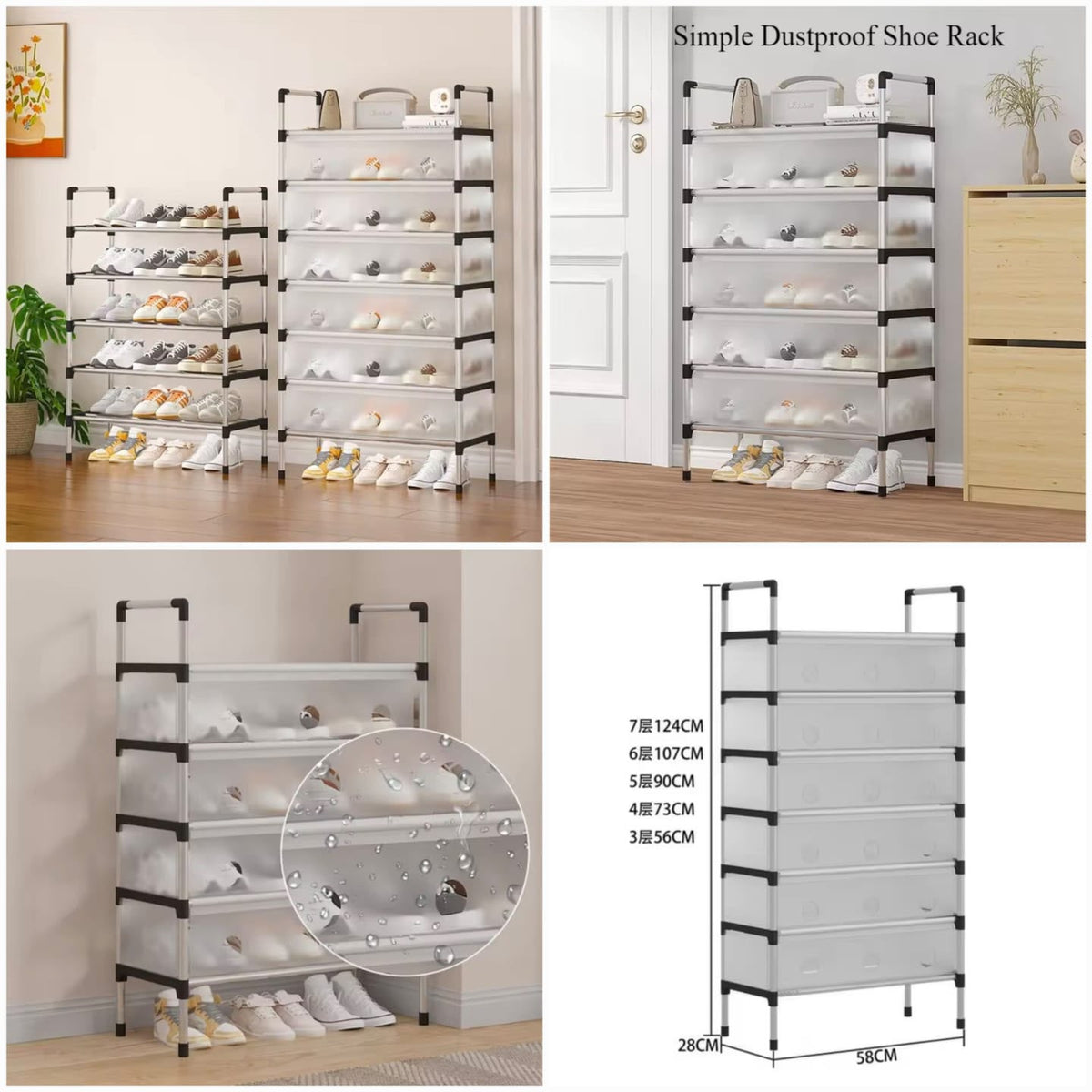 Dustproof Shoes Rack 5 Layer