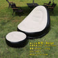 inflable sofa 1 x sofa 
1 x leg rest 1 x manual pump
