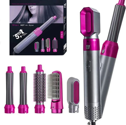 5 in 1 Hair Styler multi-function Professional Styling Tool hair dryer, hair curler, hot air comb, hair straightener