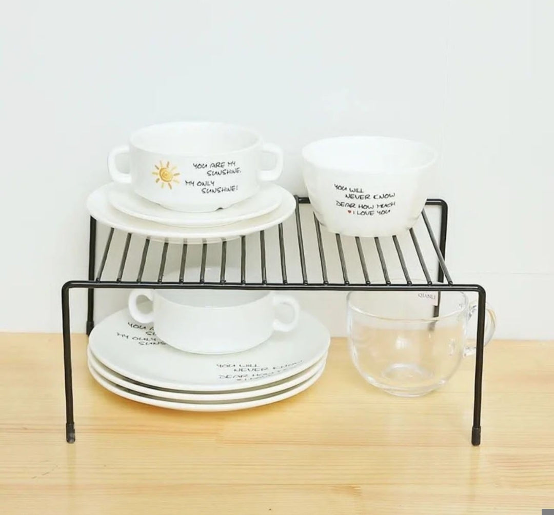 Smart Design Cabinet Storage Shelf Rack  - Steel Metal Wire - Cupboard, Plate, Dish, Counter & Pantry Organizer Organization - Kitchen