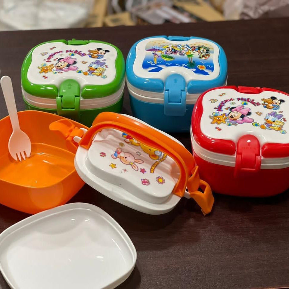 Cartoon Lunch Box With Spoon