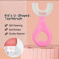 U Shape Silicon Toothbrush for kids, Portable Hand-Held Shaped Infant Soft Bristle 360 Degrees Mouthpiece tooth brush for toddlers