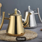 1L Thick Stainless Teapot Golden Silver Tea pot with Infuser Coffee Pot Cooker Tea Kettle Kettle