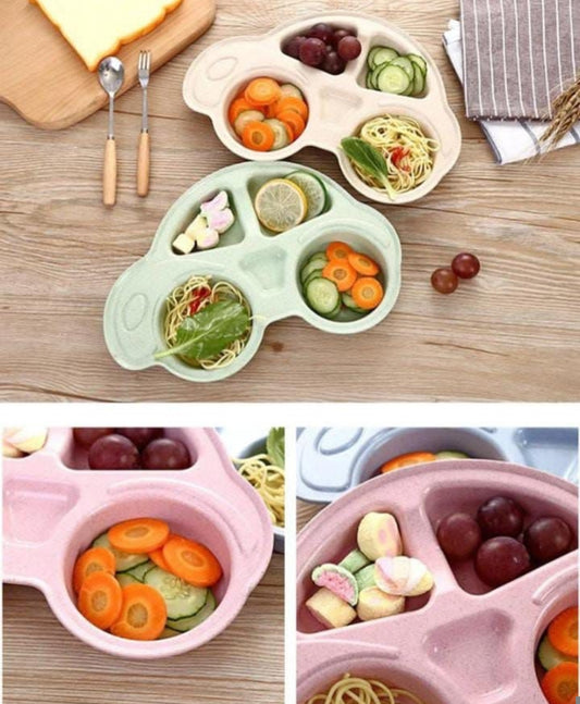 Car Shape Plate Set

(included = 1 Plate Two Sticks And One Spoon)