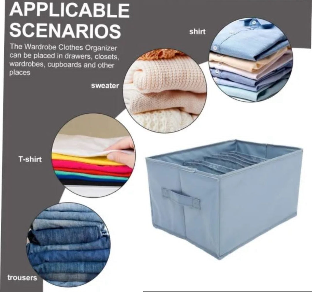 6 Grid, Wardrobe Clothes Organizer, Large Jeans Organizer