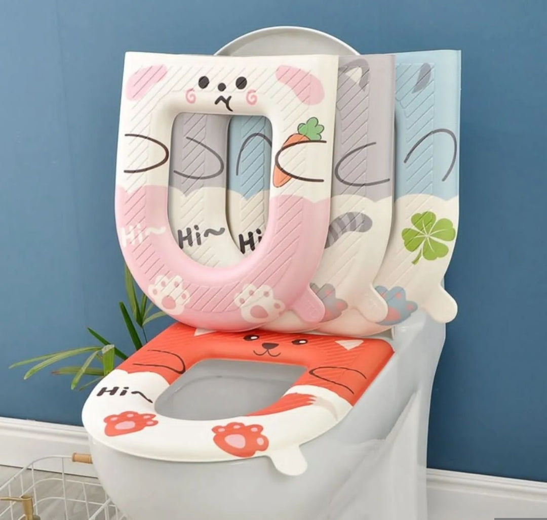 Cartoon With Handle EVA Toilet Seat Cover Universal Waterproof Toilet Seat