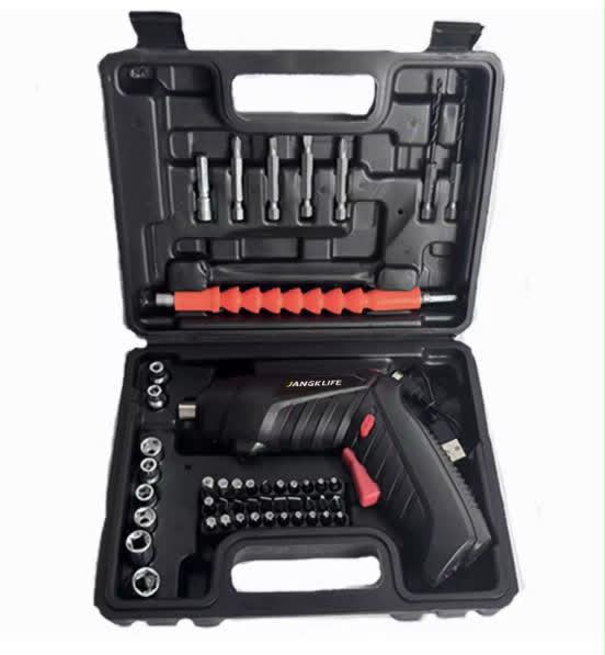 47-Piece Rechargeable Electric Screwdriver Kit