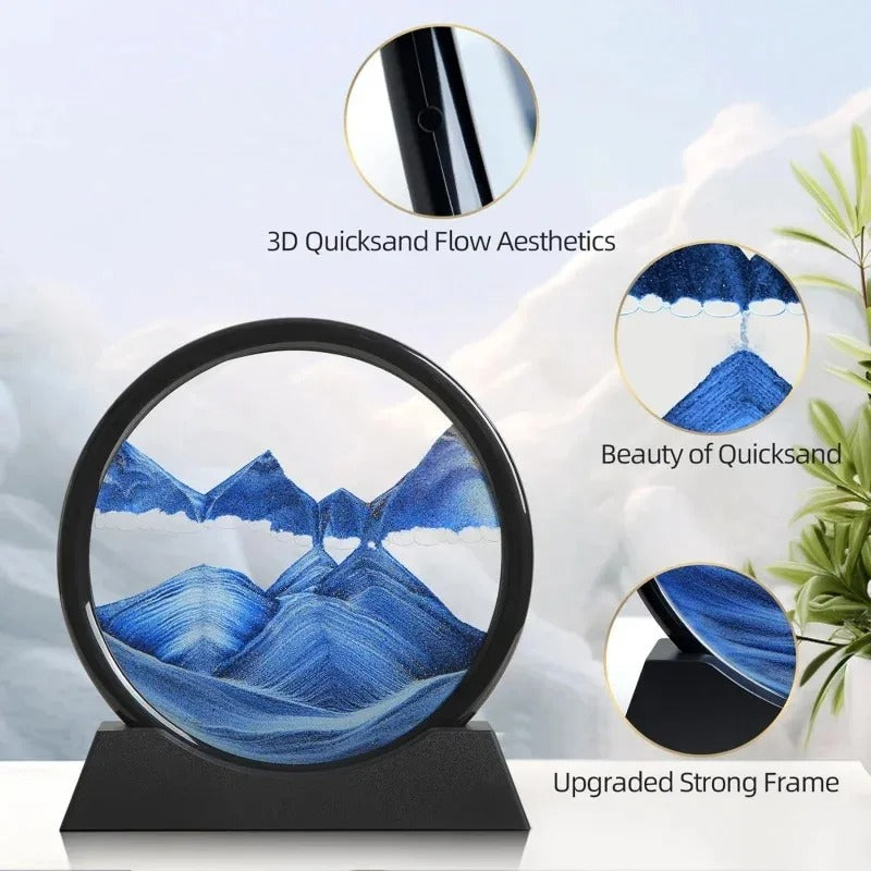 3D Hourglass Quicksand Moving Sand Art