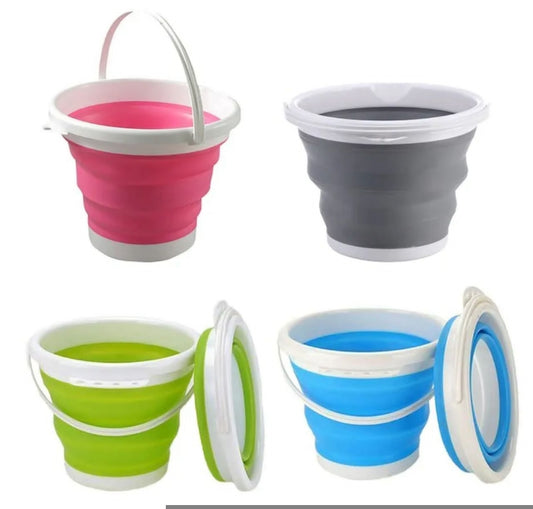 5 Liter Portable Folding Bucket for Face Washing, Laundry and Traveling, Space-Saving and Durable Water Basin
