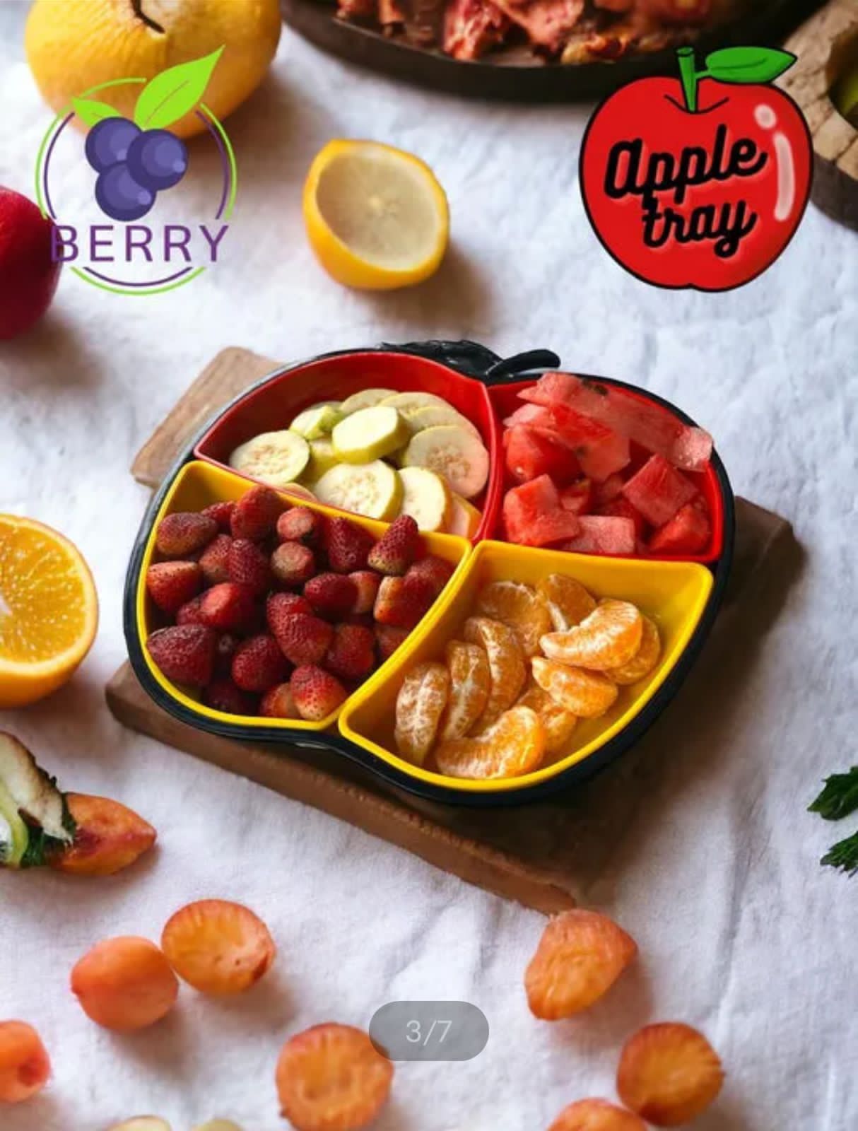 Apple Shape Tray (Plastic Material)