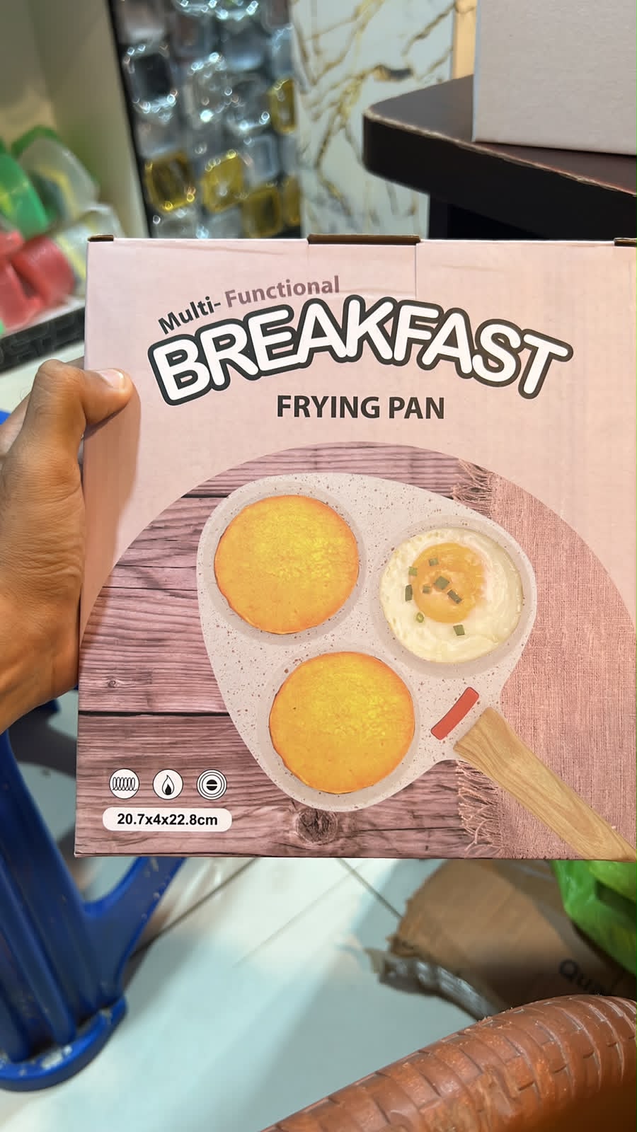 Triangle 3 postion fry pan