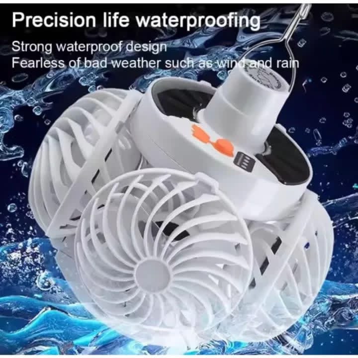 New 2026 Solar football Powered Camping Fan Light