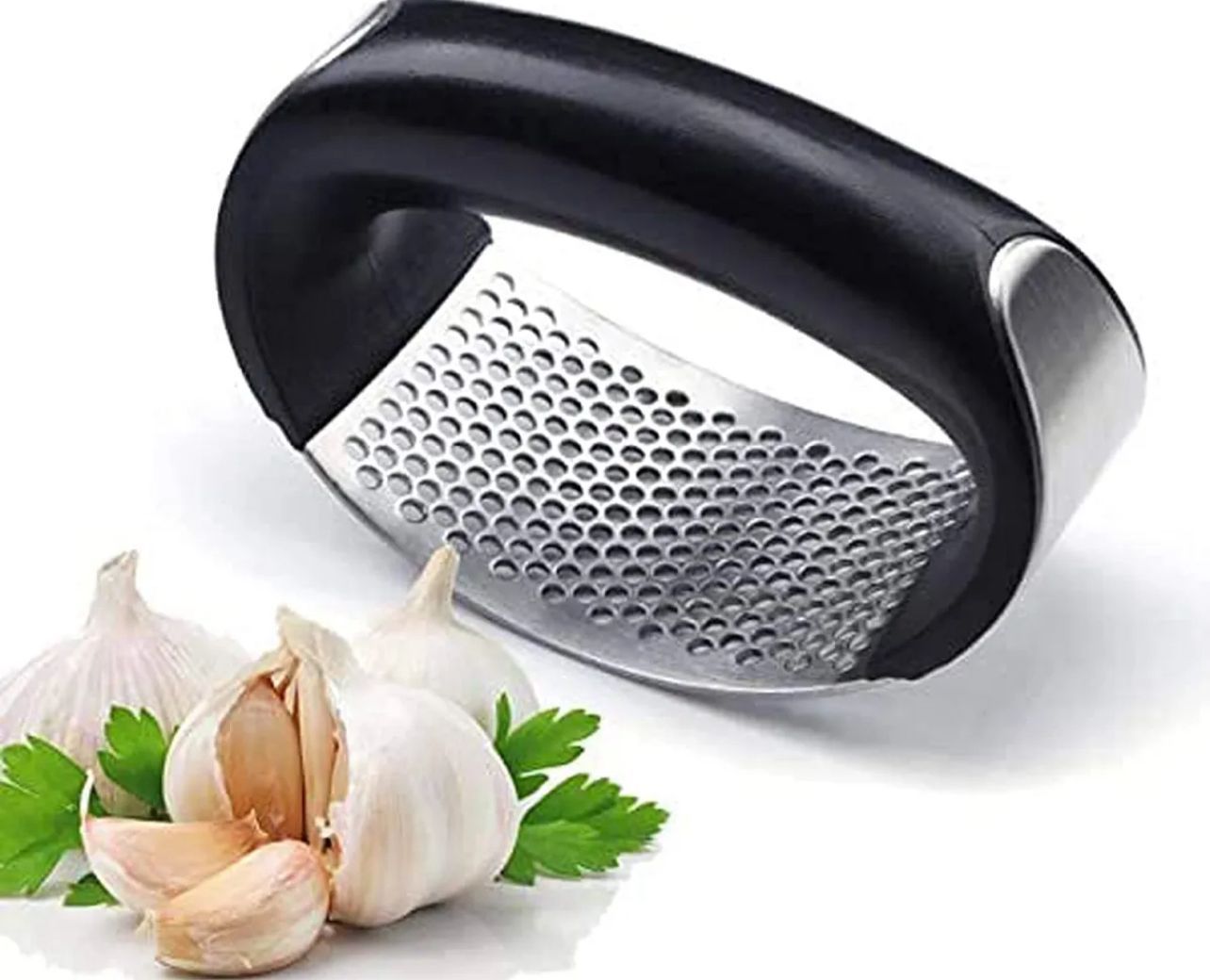 Stainless Steel Garlic Press Crusher
