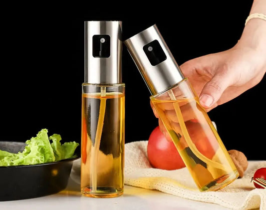 Oil Spray Bottle for Cooking - Refillable Glass Oil Dispenser