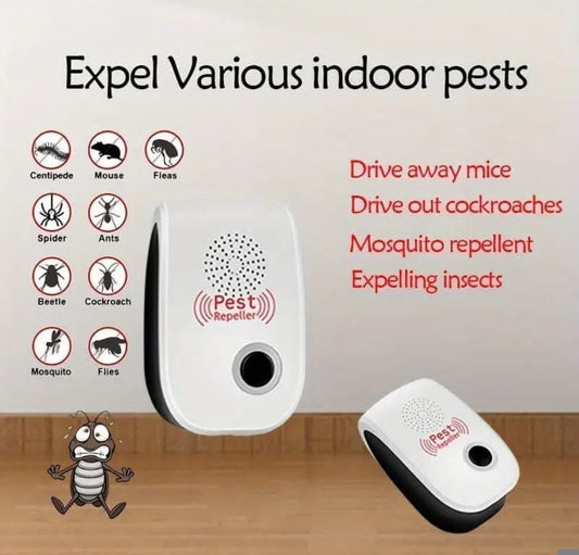 Soundwave technology Pest Repeller, Electronic Mouse Repellent, Mosquito Repeller, Insect Killer, Mosquito Killer, Mosquito and Rat Repellant, Suitable for Home, Kitchen, Office, Hotel and Warehouse, Effective Indoor Pesticide Control