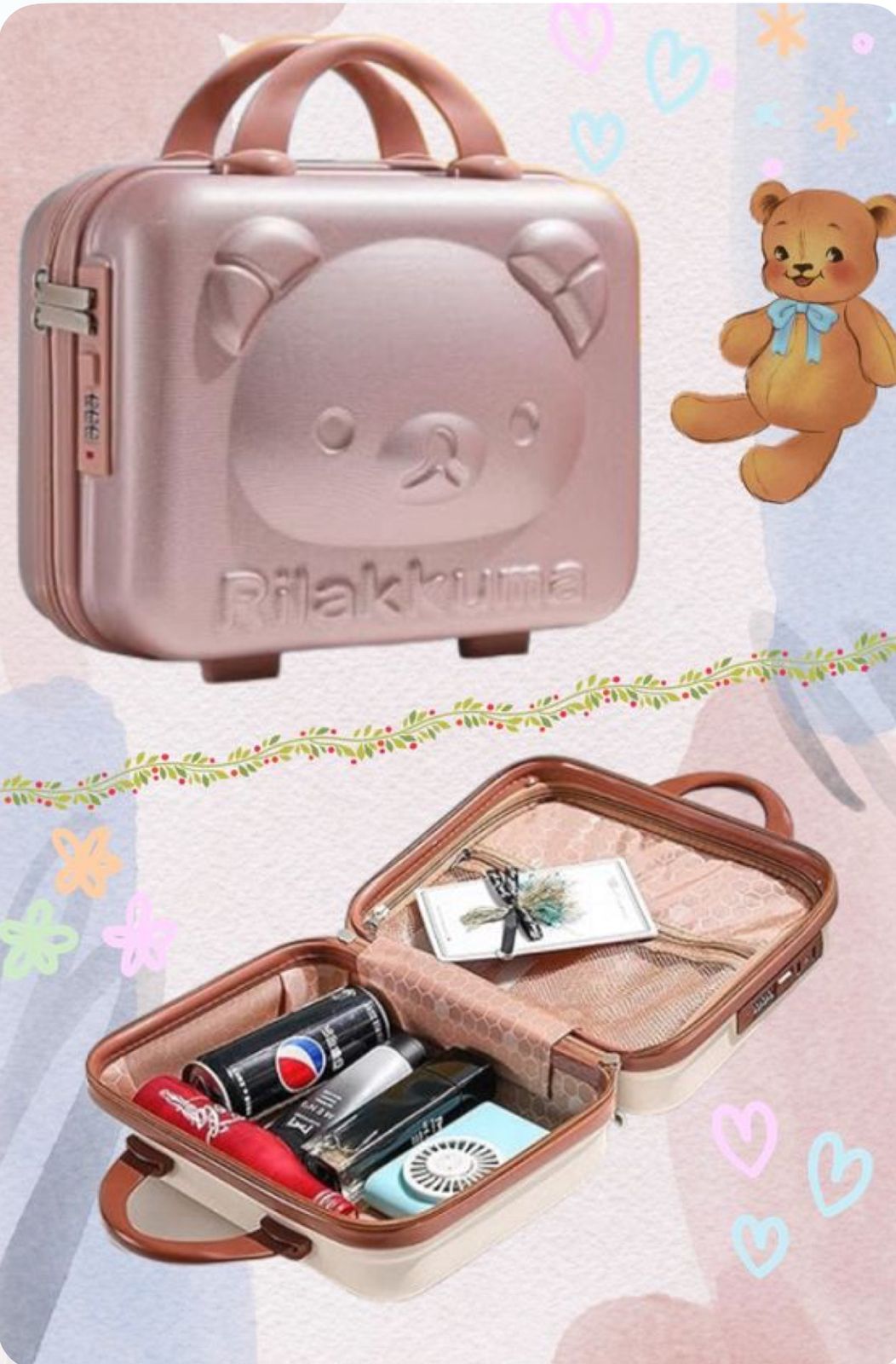 Bear-Shaped Hanging Makeup Organizer