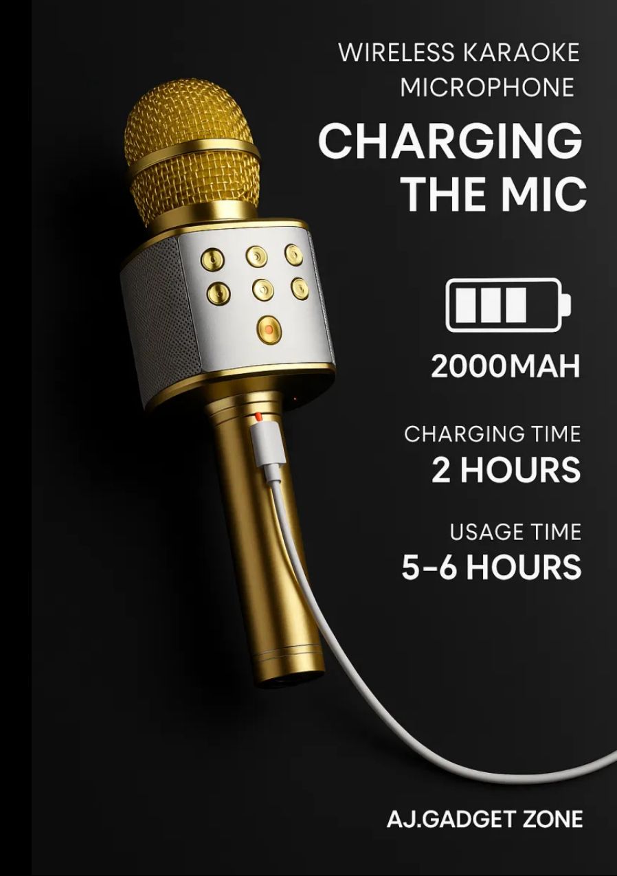 WS-858 Portable Rechargeable Wireless Bluetooth Microphone & Hifi Speaker