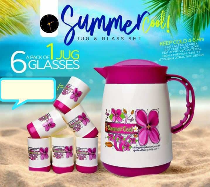 6pcs Glass and 1pcs Jug Set with Box Packing