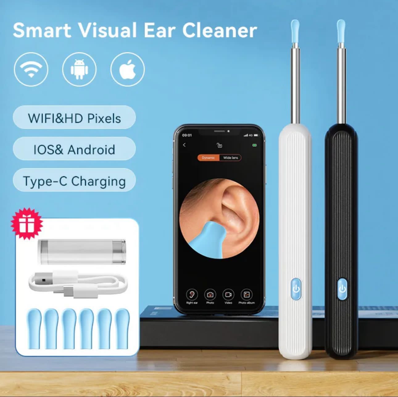 Ear Cleaner High Precision Ear Wax Removal Tool with Camera