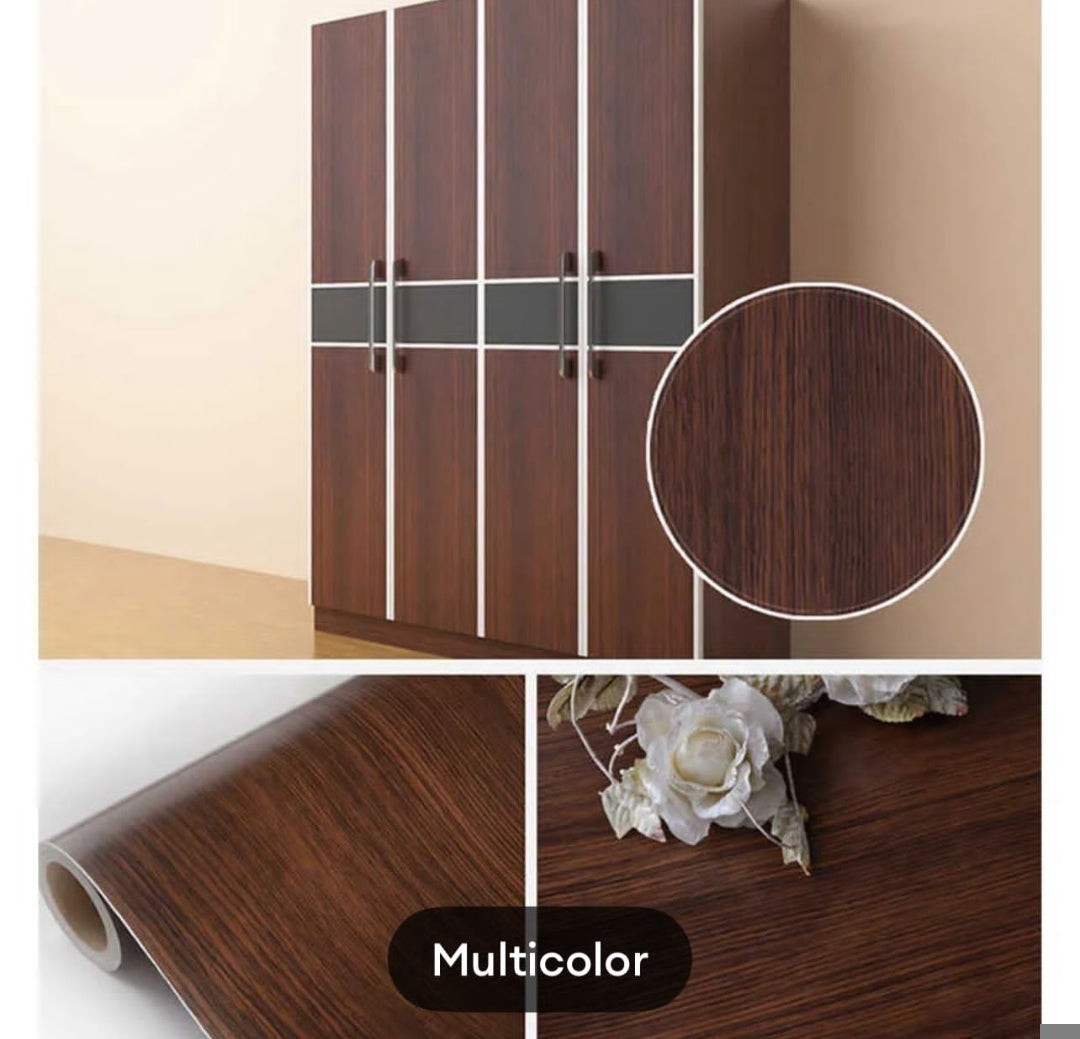 Sticker Waterproof PVC Vinyl Wood Grain For Car Kitchen Wardrobe Cabinet Furniture Door