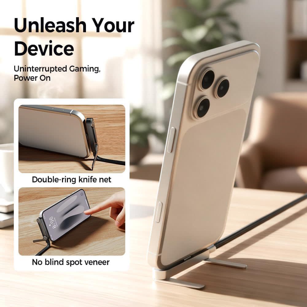 2-in-1 Charger Cable with Phone Stand