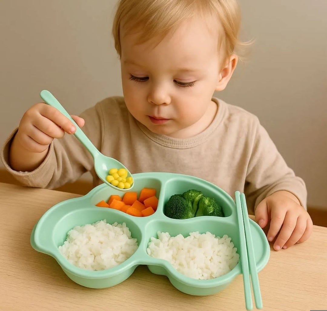 Car Shape Plate Set

(included = 1 Plate Two Sticks And One Spoon)
