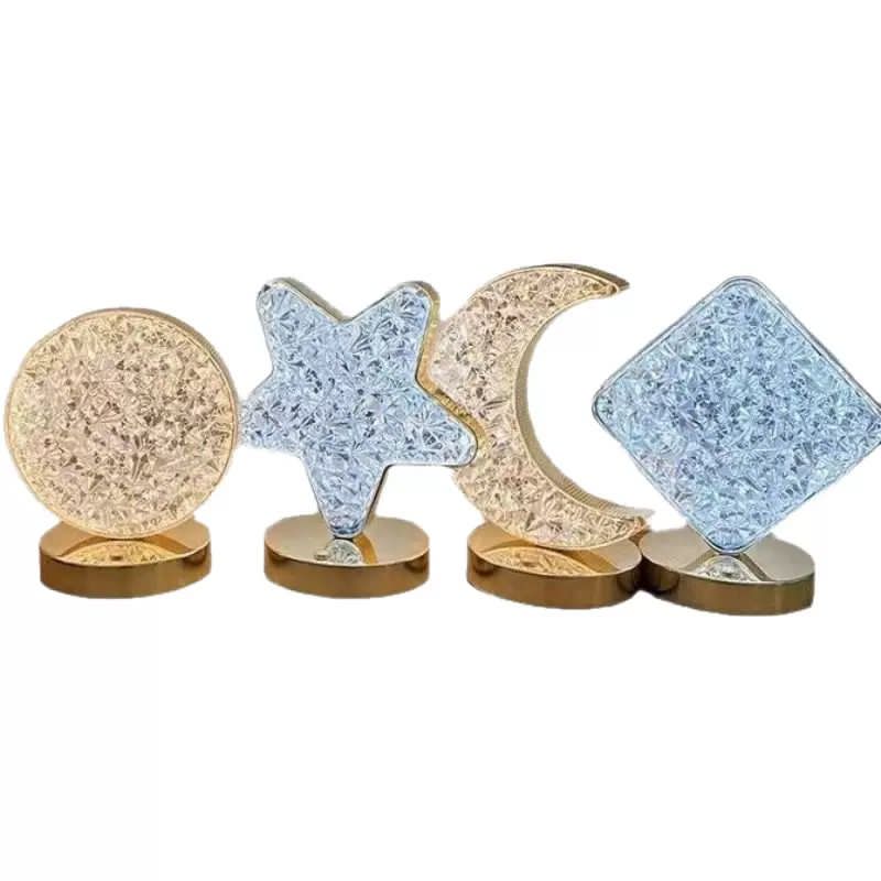 Three-Color Creative Personality, Modern and Simple Iron Crystal Table lamp
