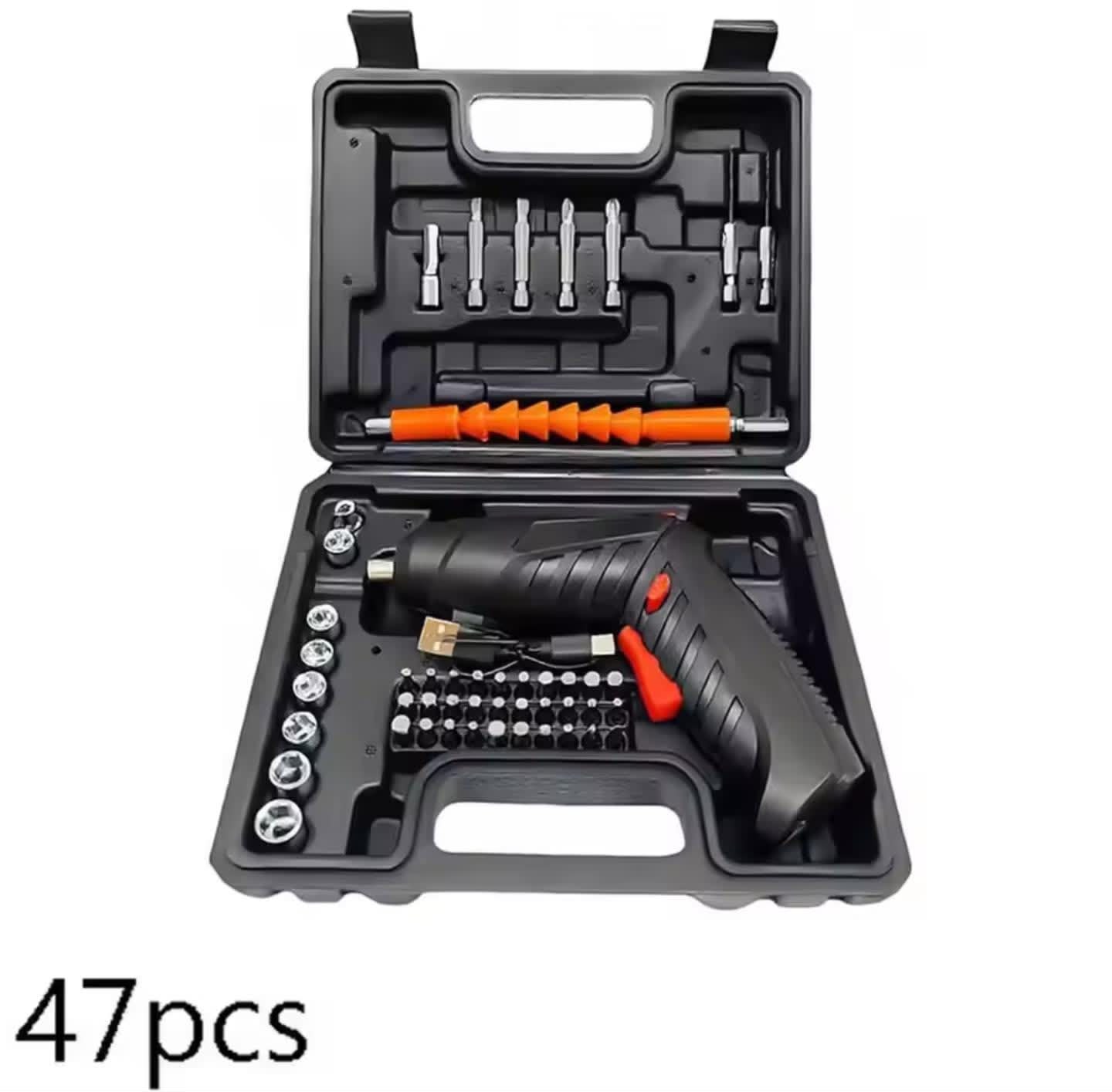 47-Piece Rechargeable Electric Screwdriver Kit