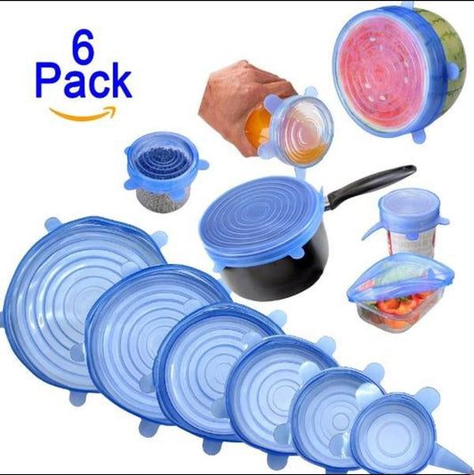 Pack of 6 Silicon Lids