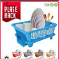 Fancy Plate Rack  - 3 in 1 Large Durable Plastic Kitchen Sink Dish Rack