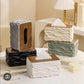 Elegant Wave Pattern  Tissues Boxs With Wooden Lid