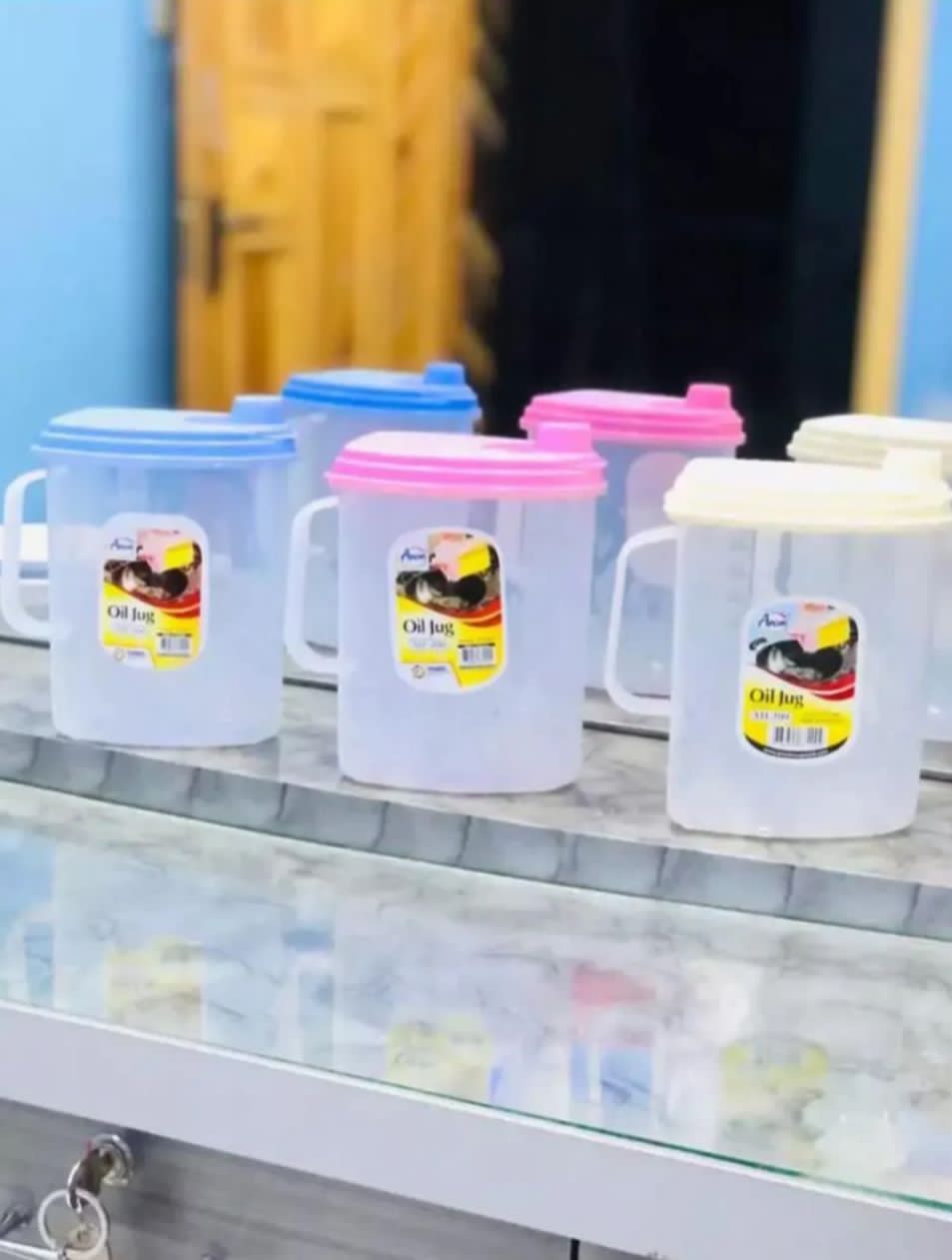 Oil Jug- 1 Litre Oil Jug- Liquid Jug- Milk Jug - Juice Jug with tight lid