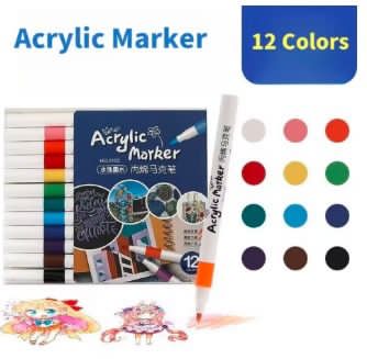 12 Colors Acrylic Marker