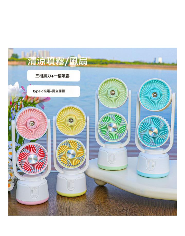 Rechargeable dual head Cooling Mist