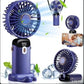 Digital Foldable 5 Speed Rechargeable Fan Phone Stand With Display Screen