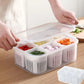 6-In-1 Kitchen Storage Box, Reusable Refrigerator Fruit, Food Fresh-Keeping Drain Box  fresh-Keeping Box Food Container