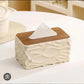 Elegant Wave Pattern  Tissues Boxs With Wooden Lid