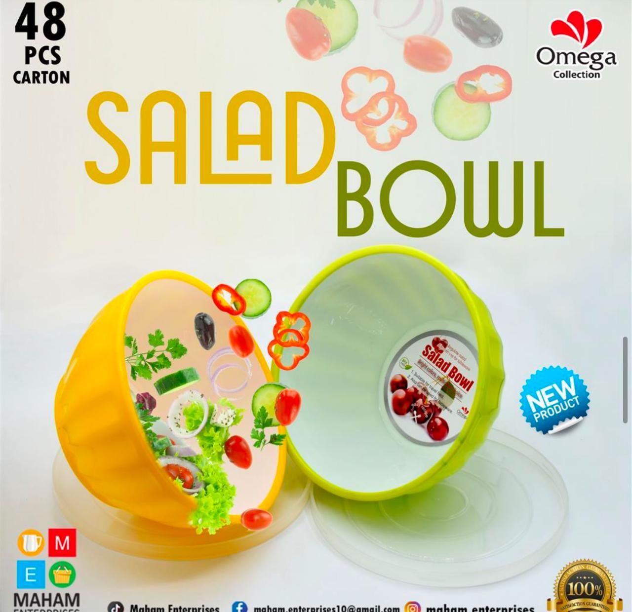 Salad bowl with cap