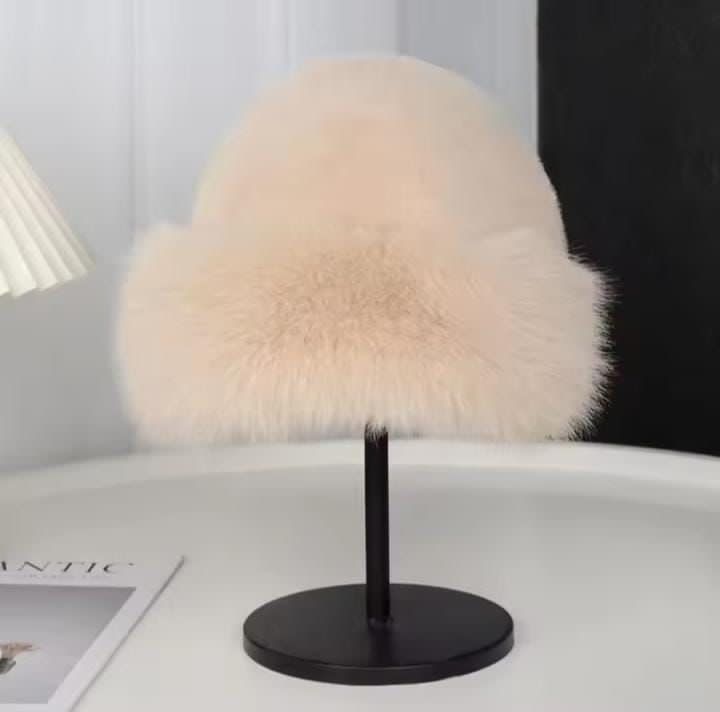 New Fluffy Bucket Winter Hat For Women