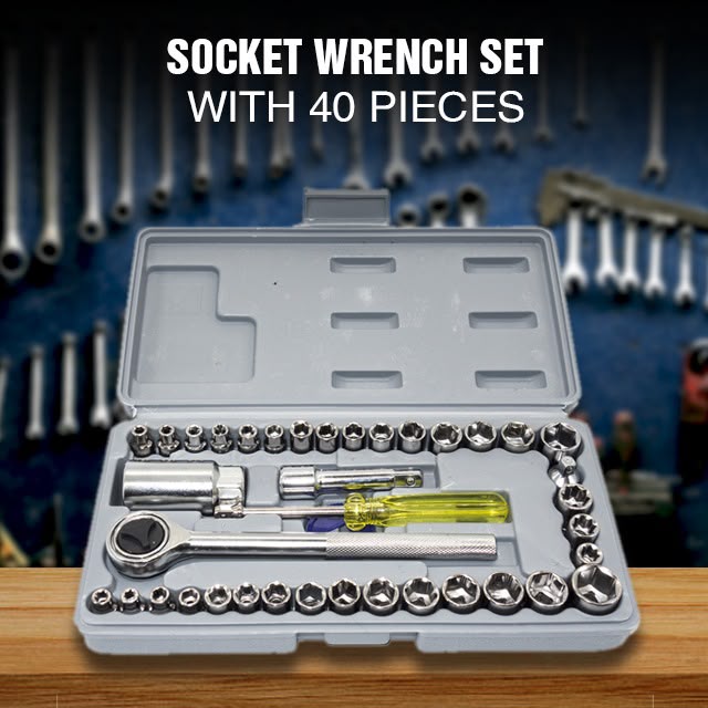 40-Piece Tool Set, Socket Wrench