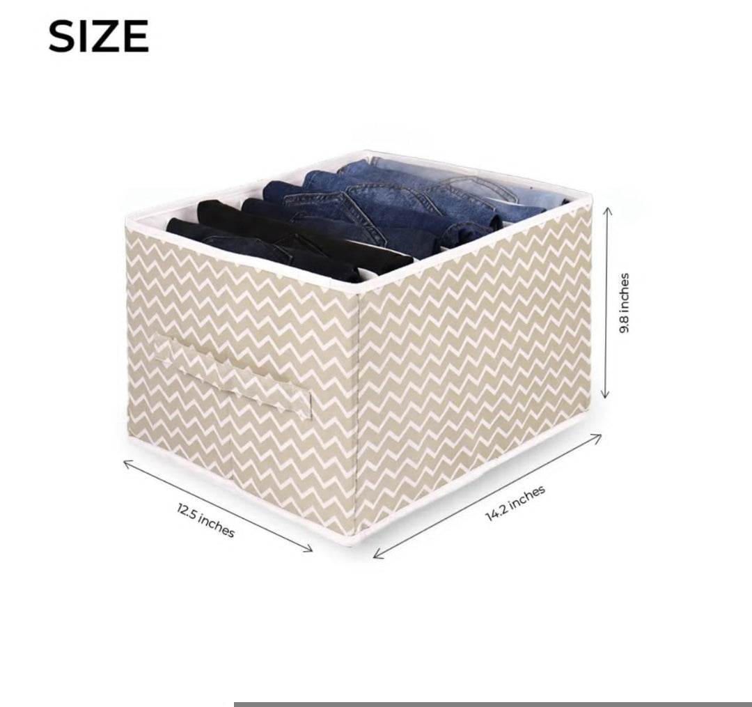 6 Grid, Wardrobe Clothes Organizer, Large Jeans Organizer
