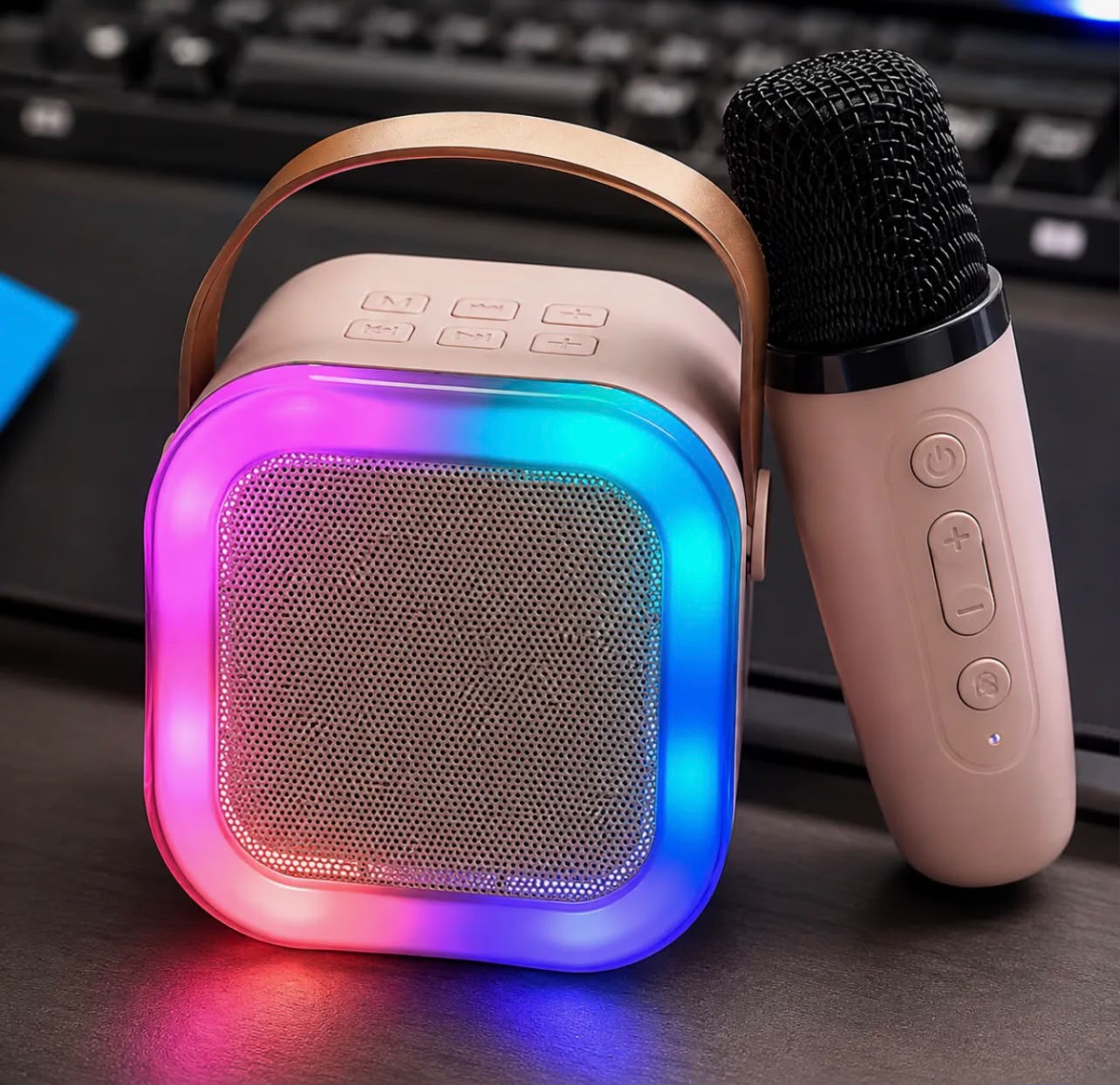 K12 Wireless Karaoke Microphone with RGB Speaker