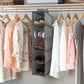 Closet organizer hanging storage bag wardrobe cloth organizer five layers shelf foldable clothing bag