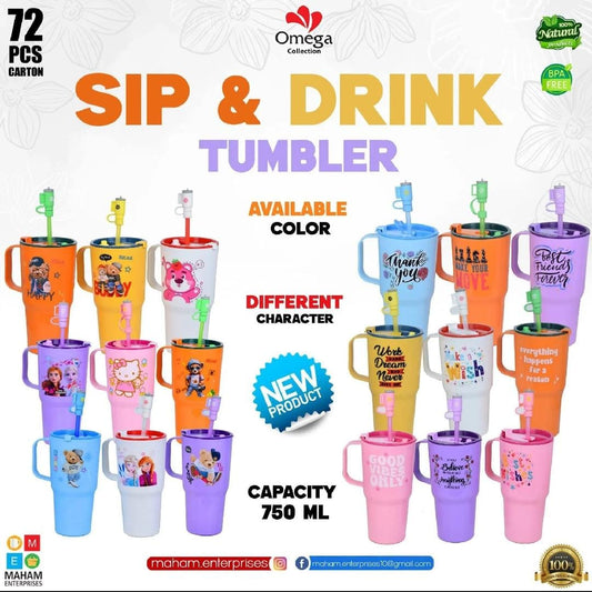 Sip & Drink Tumbler
High Quality Plastic Made 750 ML