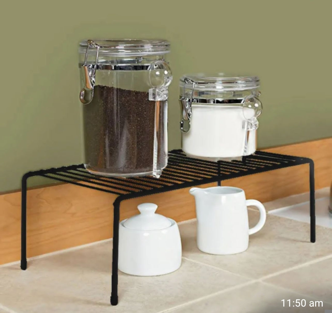 Smart Design Cabinet Storage Shelf Rack  - Steel Metal Wire - Cupboard, Plate, Dish, Counter & Pantry Organizer Organization - Kitchen