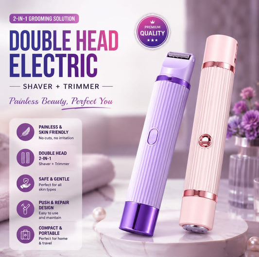 2 in 1 Dual Head Shaver Women, Electric Bikini Trimmer