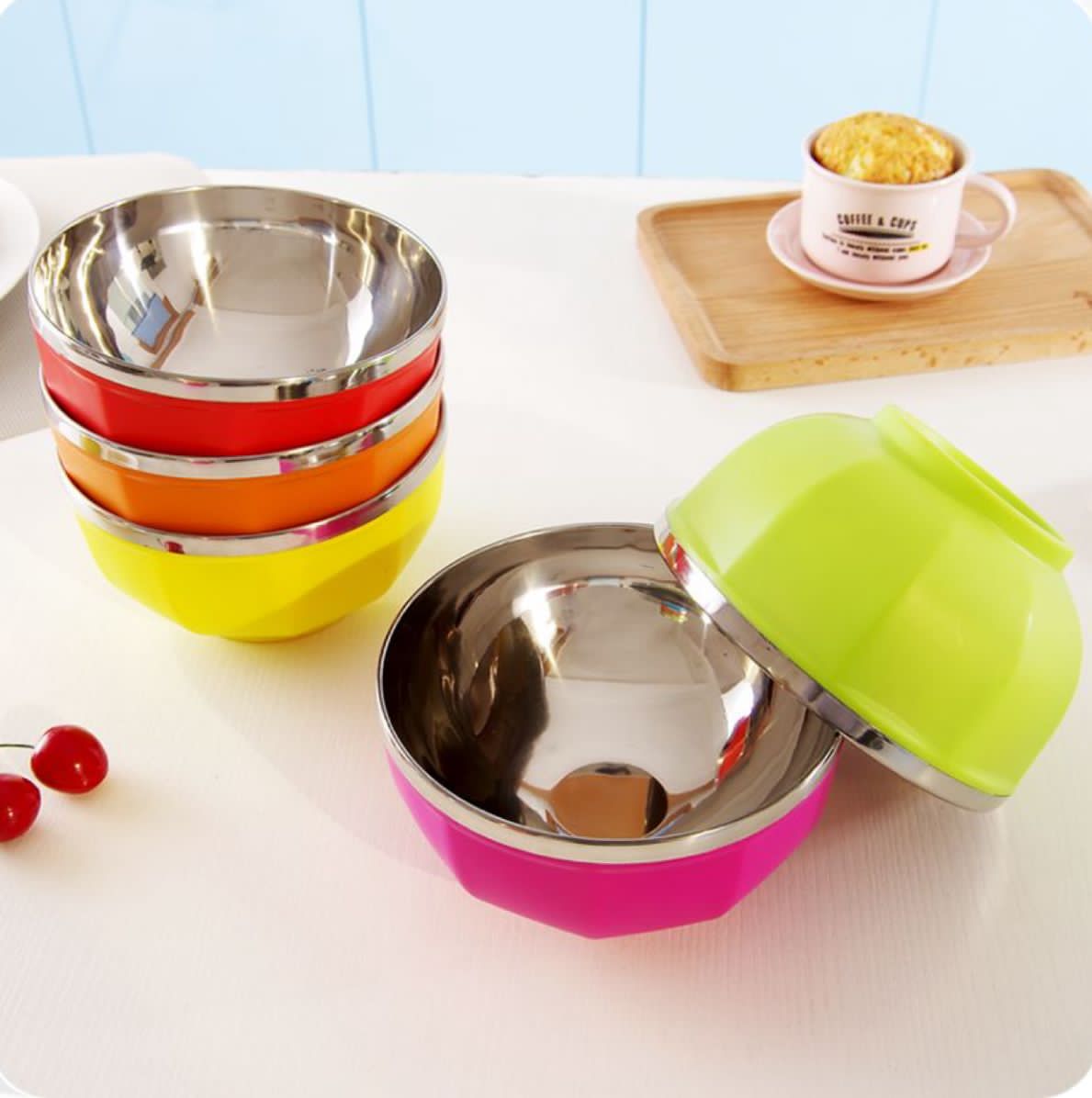 Steel soup bowl