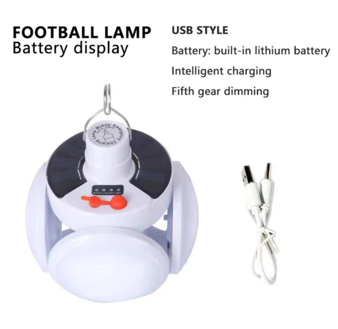 Solar emergency charging lamp